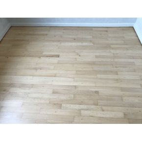 Det frdige resultat af bgeparket gulvet efter afslibning og efterbehandlingen 2x mat lak.