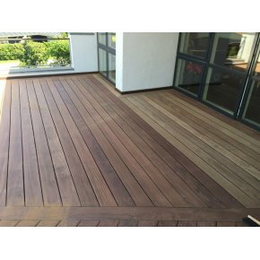 Terrassen frdigslebet og klar til efterbehandling. Efterbehandlingen klarede kunden selv.